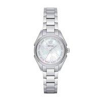 Armani Ladies Stainless Steel White Dial Bracelet Watch