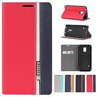 Assorted Colors PU Leather Full Body Case with Stand and Card Slot for Samsung Galaxy S5 Mini