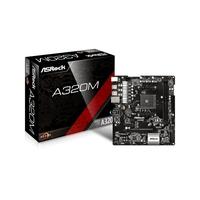 Asrock A320M, AMD A320, AM4, Micro ATX, 2 DDR4, No Graphics, M.2, RAID