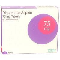 aspirin dispersible 75mg 28