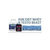 ASN Diet Whey Protein 2.27kg & Testo Beast 450g