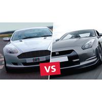 Aston Martin versus Nissan GT-R Driving in Kent