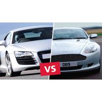 Aston Martin versus Audi R8 Driving
