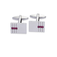 Aston Brown Amethyst Crystals Cuff Links