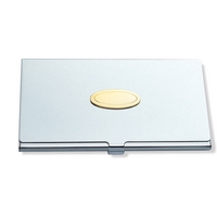 Aston Brown Two Tone Business Card Holder (07781)