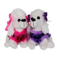 assorted poodle soft toy 17cm