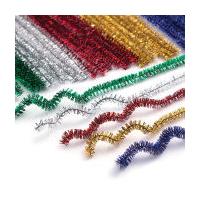Assorted Tinsel Pipe Cleaners 40 Pack