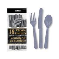 Assorted Plastic Cutlery 18 Piece Set
