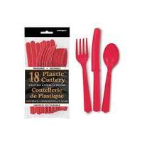 assorted plastic cutlery 18 piece set