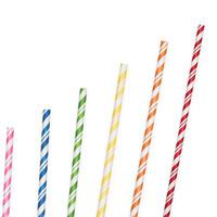 assorted rainbow paper straws