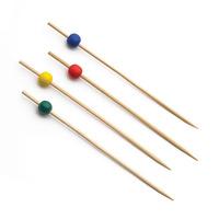 Assorted Bamboo Coloured Bead Picks 3.5inches (Case of 1200)