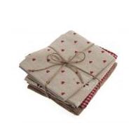 Assorted Fabric Fat Quarters Red & Natural