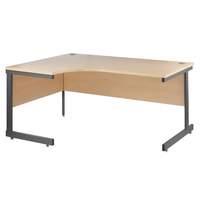 astro ergonomic desk left handed oak 1800mm