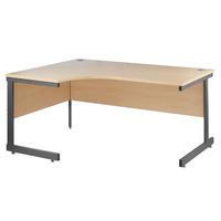 Astro Ergonomic Desk Right Handed Maple 1400mm