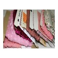 Assorted Craft Trimmings Bundle worth £10.00 Discounted Stock! Shades of Pink