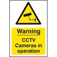 ASEC \"Warning CCTV Cameras in Operation\" 200mm x 300mm PVC Self Adhesive Sign