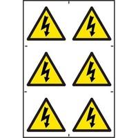 ASEC Electrical Warning Symbol 200mm x 300mm PVC Self Adhesive Sign