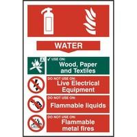 ASEC Fire Extinguisher 200mm x 300mm PVC Self Adhesive Sign