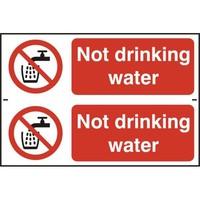 asec not drinking water 200mm x 300mm pvc self adhesive sign