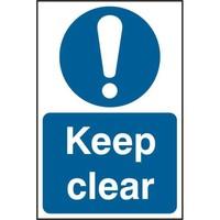 asec keep clear 200mm x 300mm pvc self adhesive sign