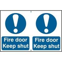 asec fire door keep shut 200mm x 300mm pvc self adhesive sign