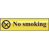 asec no smoking 200mm x 50mm self adhesive sign