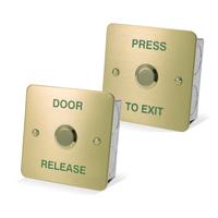 Asec Brass 1 Gang Exit Button