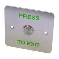 Asec EBSS02 Stainless Steel - 1 Gang Exit Button