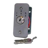 asec three position narrow key switch engraved