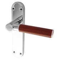 ascot tan leather chrome latch handles