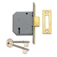 assa abloy 25in mortice deadlock 3 lever polished brass