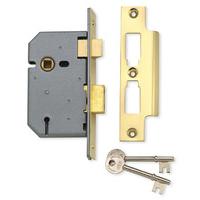 Assa Abloy 3IN Upright Mortice Lock 3 Lever Polished Brass