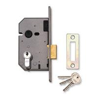 Assa Abloy 65mm Mortice Deadlock Matt Chrome For EURO Cylinder