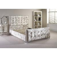 Aspire Deldale Velvet Bed Frame-Cream Velvet Fabric