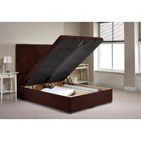 Aspire Appleton Ottoman Divan Bed Frame - Chocolate Chenille Fabric