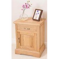 Aspen Solid Oak 1 Drawer Bedside Cabinet
