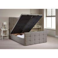 Aston Ottoman Divan Bed Frame Silver Chenille Fabric Single 3ft