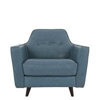 Ashland Leather Chair, Steel Blue