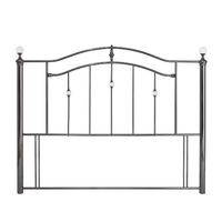 ashley black nickel metal headboard double