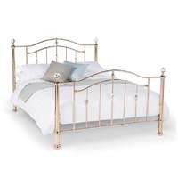 ashley metal bed frame rosegold 6ft