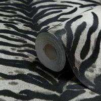 A.S. Creation Dekora Natural Black & White Tiger Skin Wallpaper