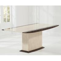 Assisi 180cm Cream Pedestal Marble Dining Table