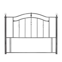 ashley black nickel metal headboard superking