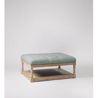 Astor Ottoman in duck egg blue