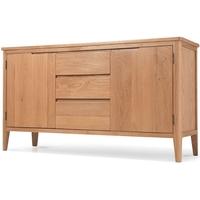 asby oak large 2 door 3 drawer sideboard