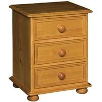 Ascot Pine Bedside Cabinet - 3 Drawers