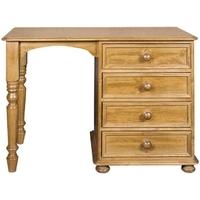 Ascot Pine Dressing Table - Single Pedestal 4 Drawers