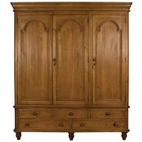 ascot pine wardrobe triple 3 doors 5 drawers