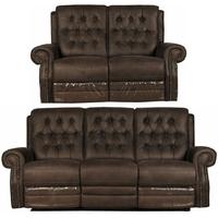 Ashbourne Brown Sofa Suite - 3+2 Seater