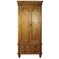 Ascot Pine Wardrobe - Single 2 Doors 3 Drawers